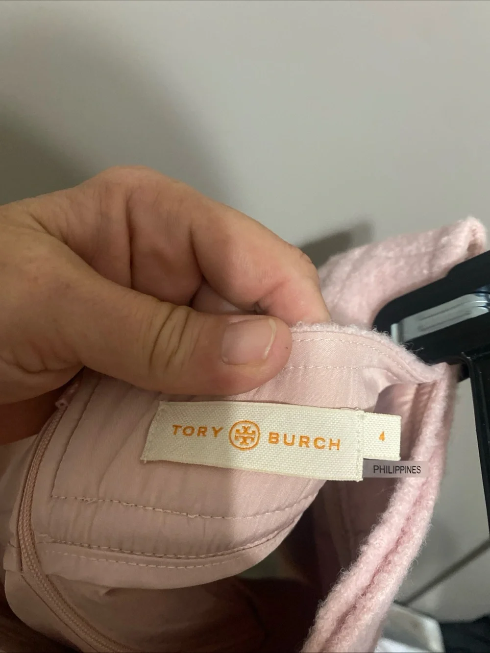 Tory Burch Soft Pink Mini A-Line Wool Blend Skirt